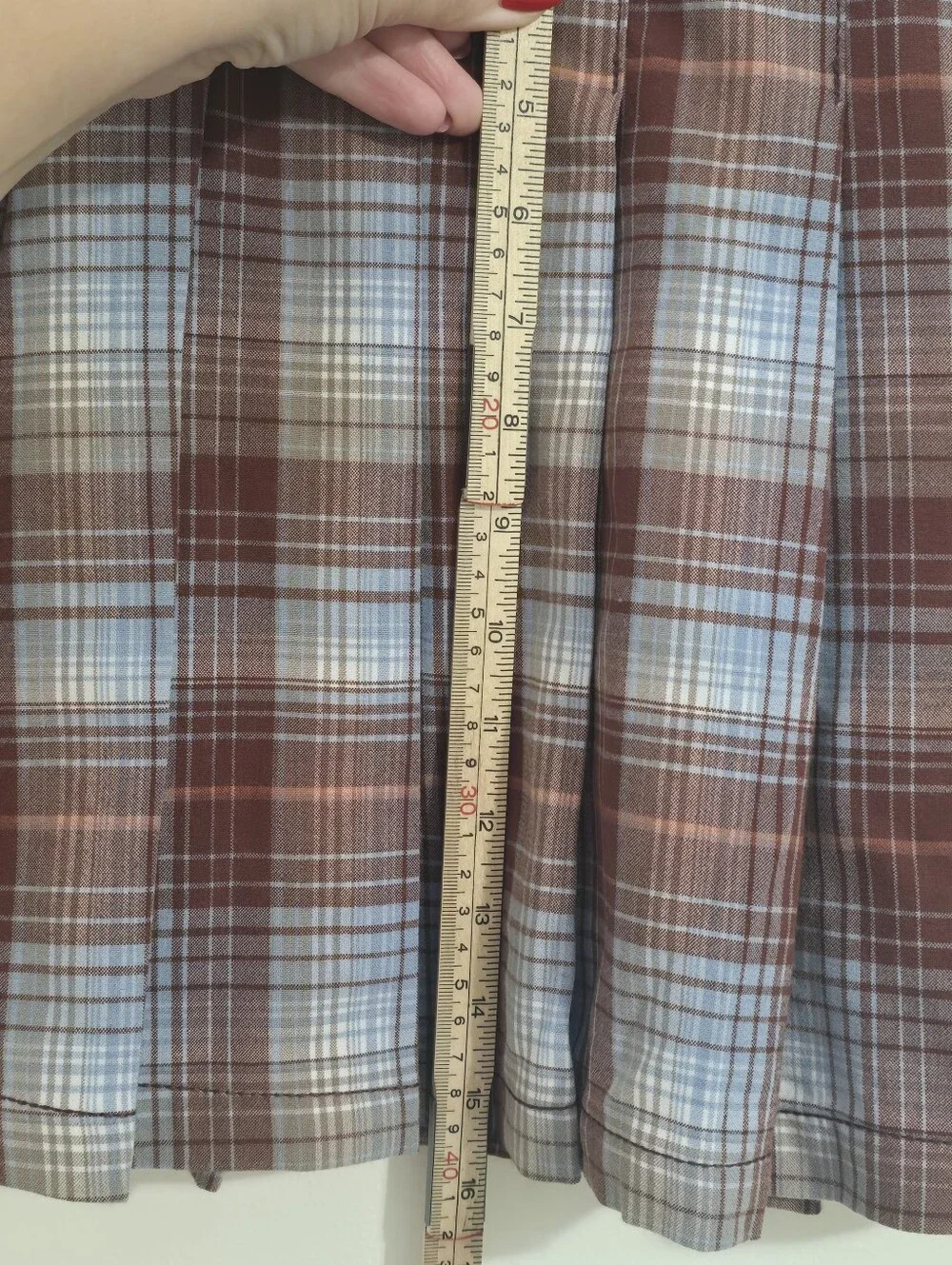 American Eagle Outfitters NWT Plaid Pleated High Rise Mini Skirt Size 2 Burgundy